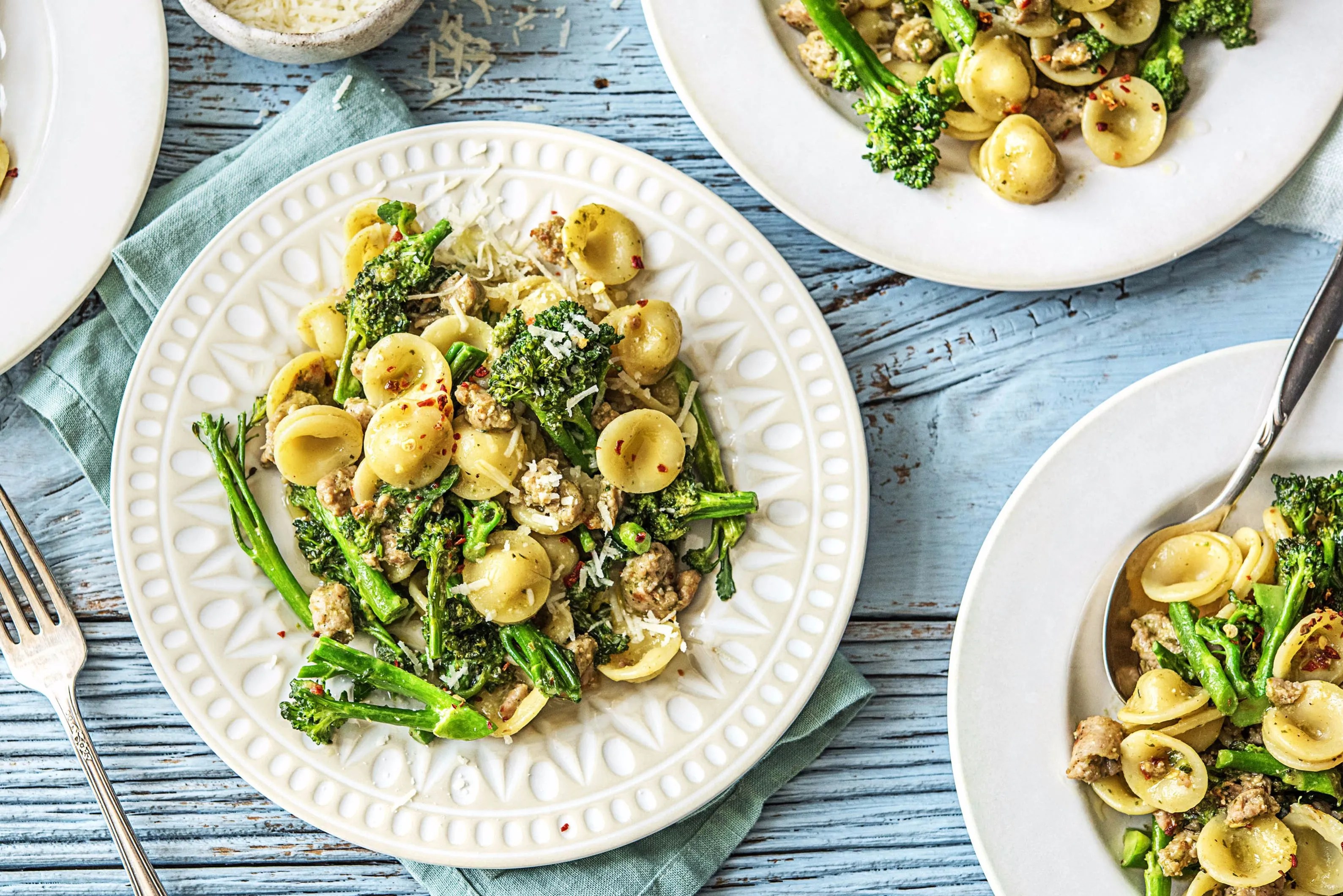 Pesto Pasta with Sausage and Baby Broccoli Recipe HelloFresh