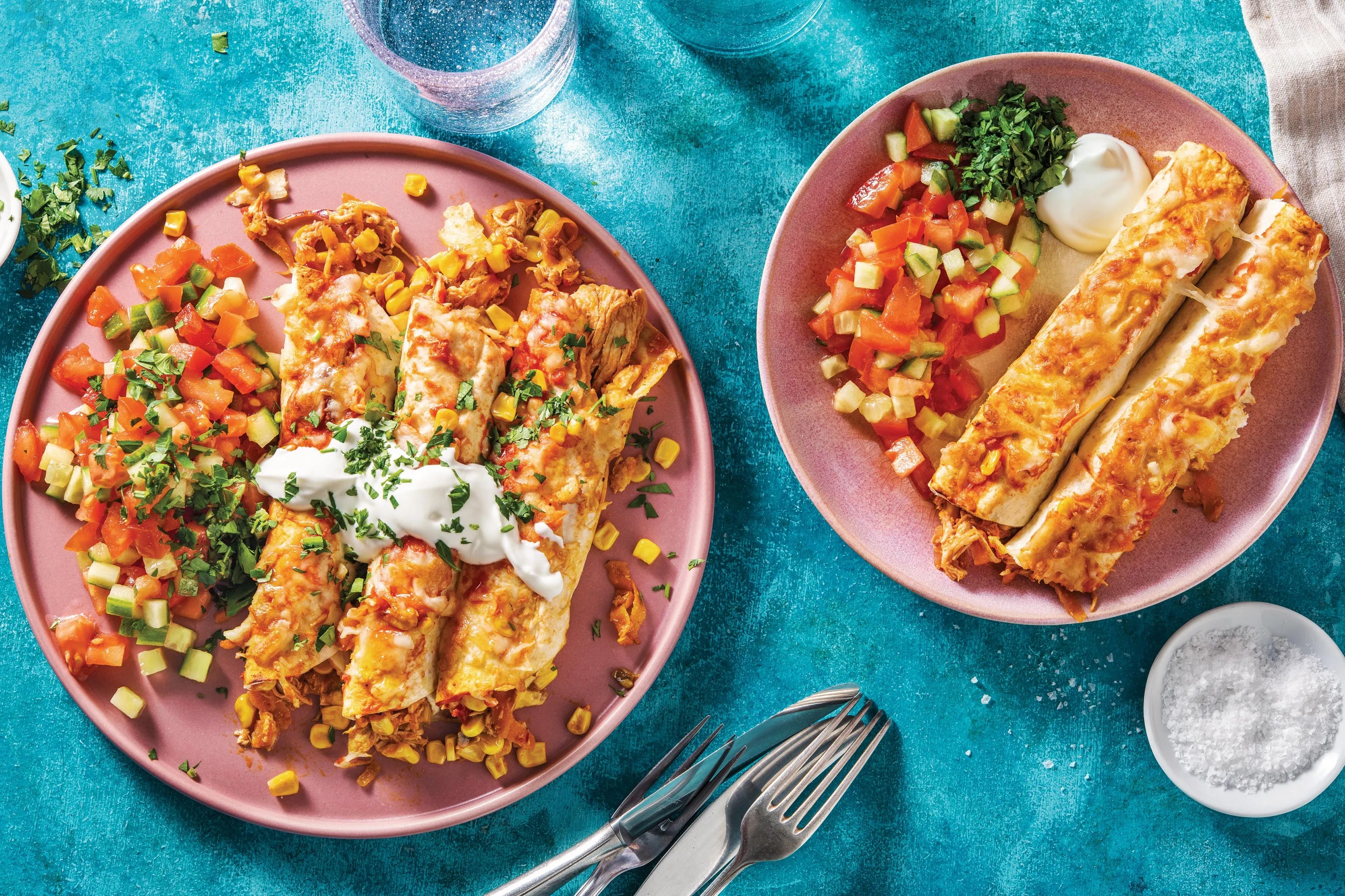 Chicken & Cheese Enchiladas Recipe HelloFresh