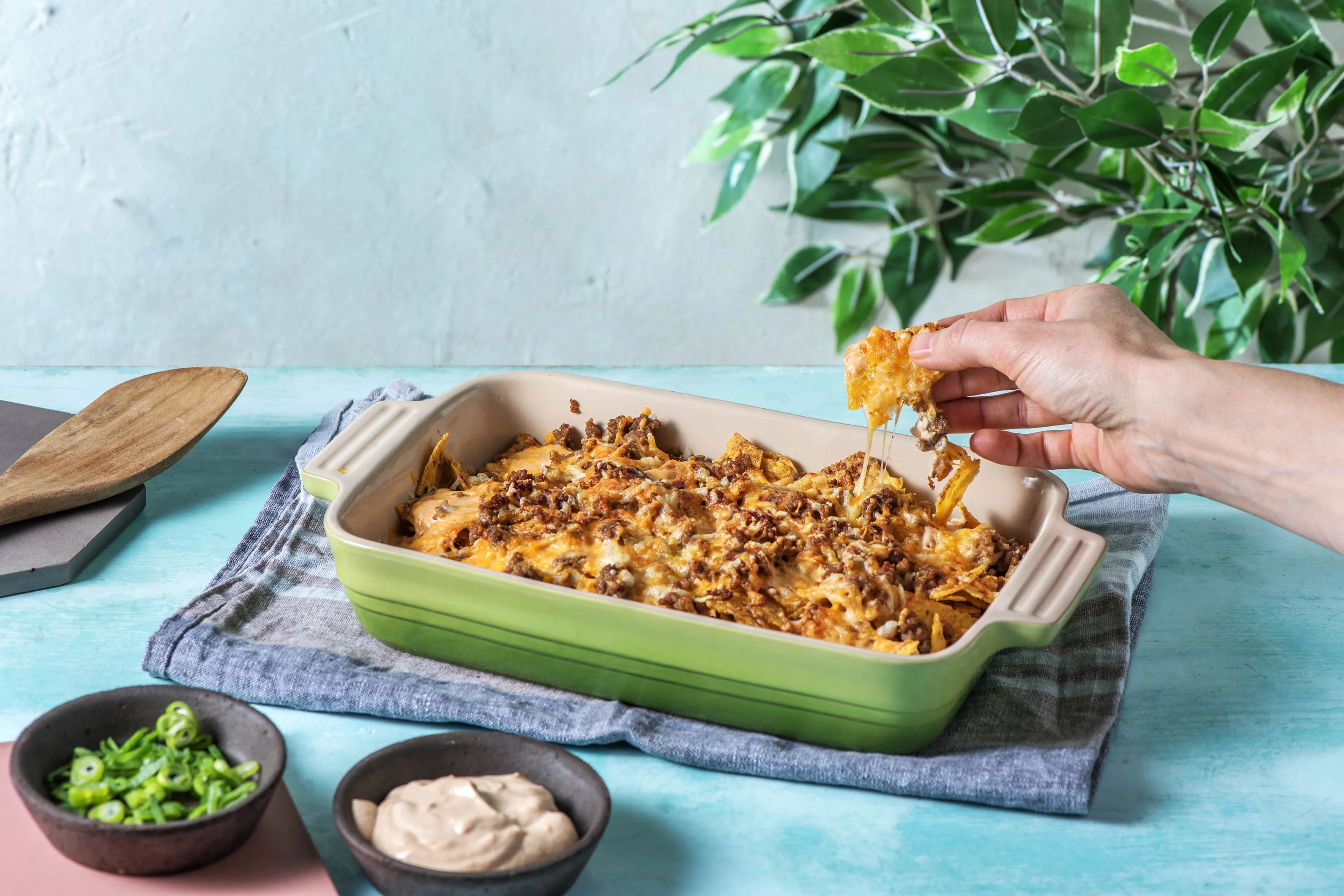 BBQNachoBake mit Hackfleisch Rezept HelloFresh