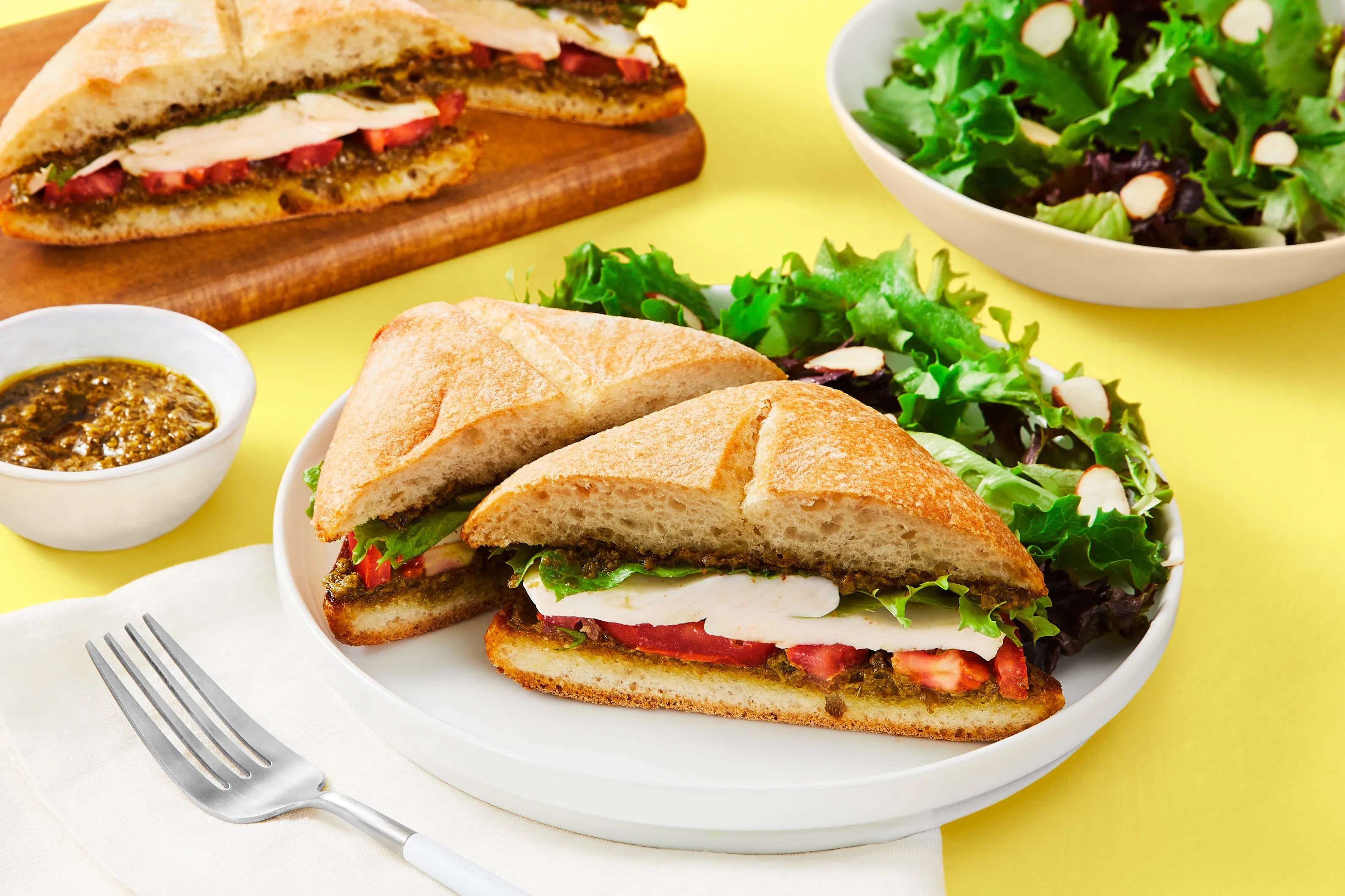 Pesto Caprese Sandwiches Recipe HelloFresh