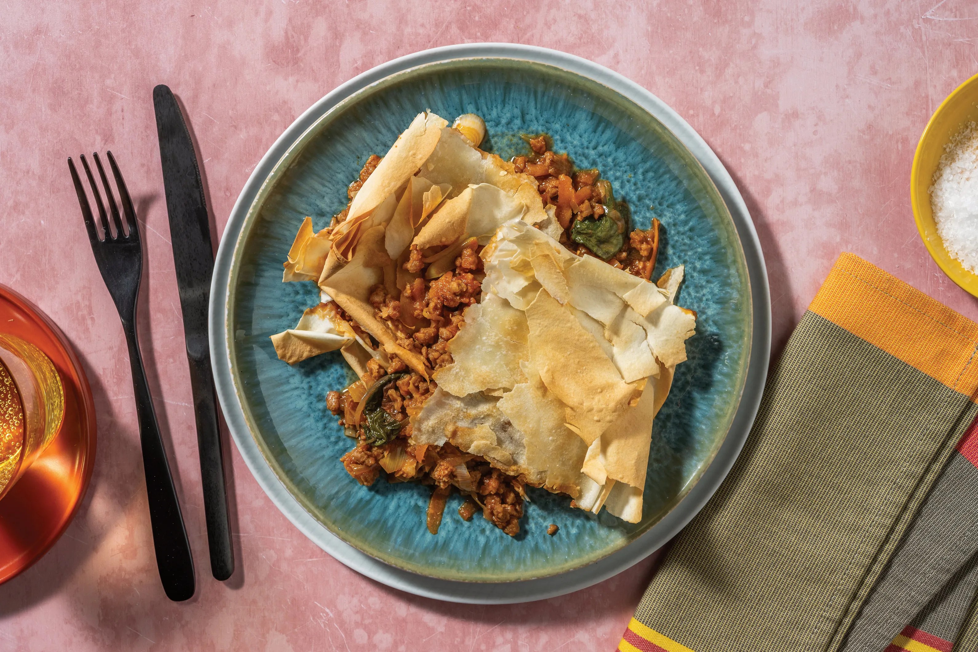 Saucy Veggie Mince & Filo Pastry Pie Recipe HelloFresh