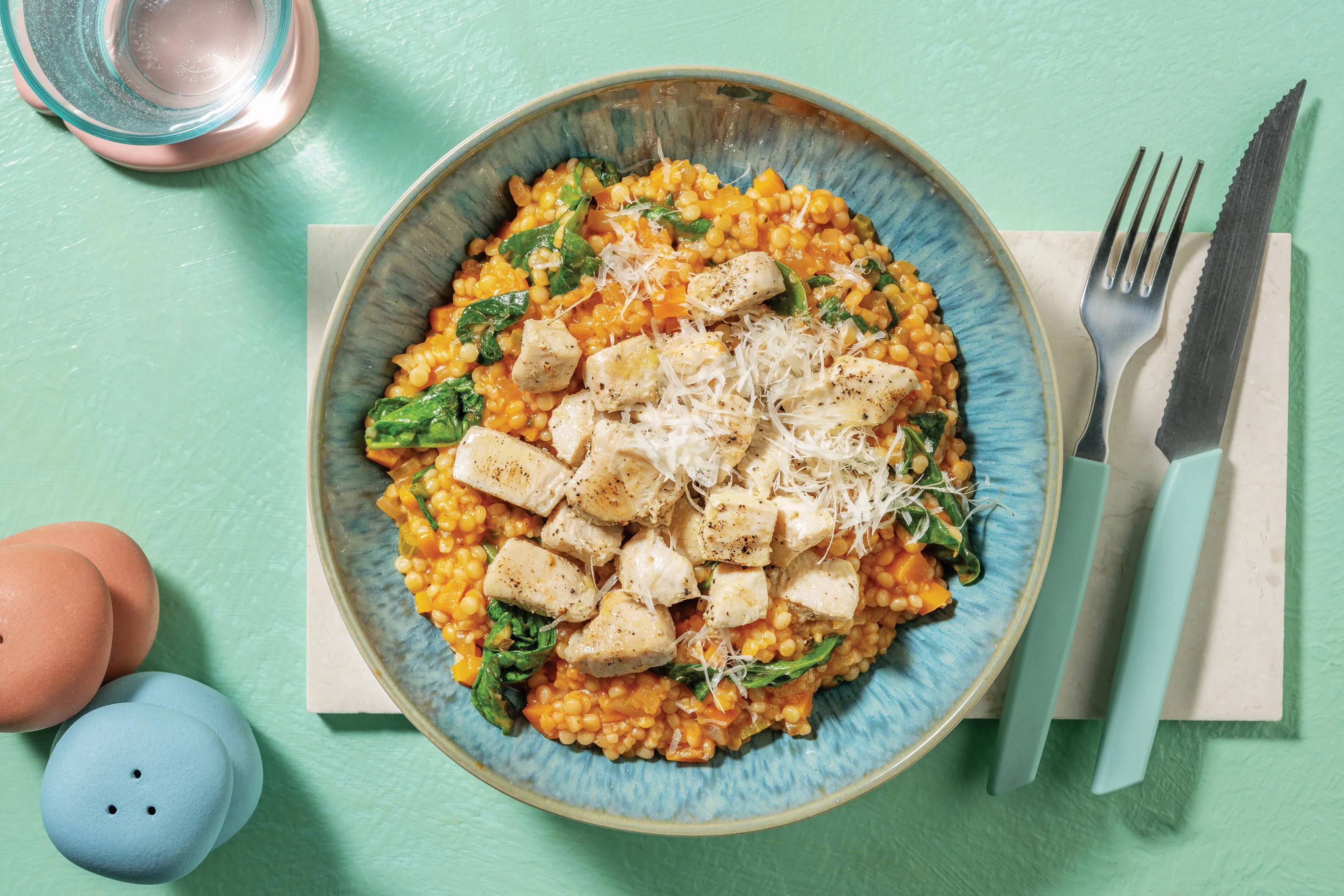 OnePot Double Chicken & Israeli Couscous Bowl Recipe HelloFresh