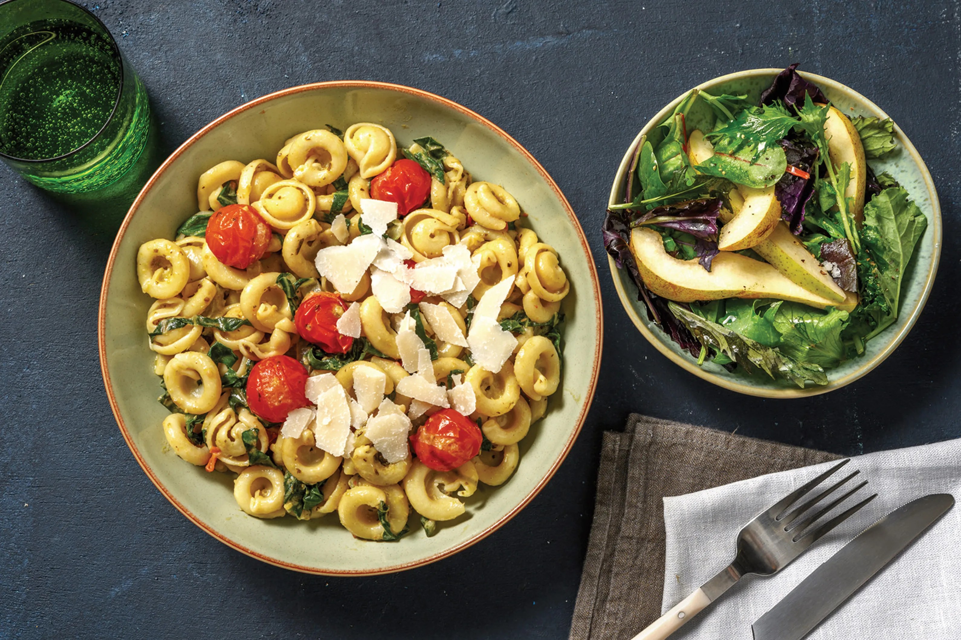 Quick Tomato, Kale & Pesto Orecchiette Recipe HelloFresh