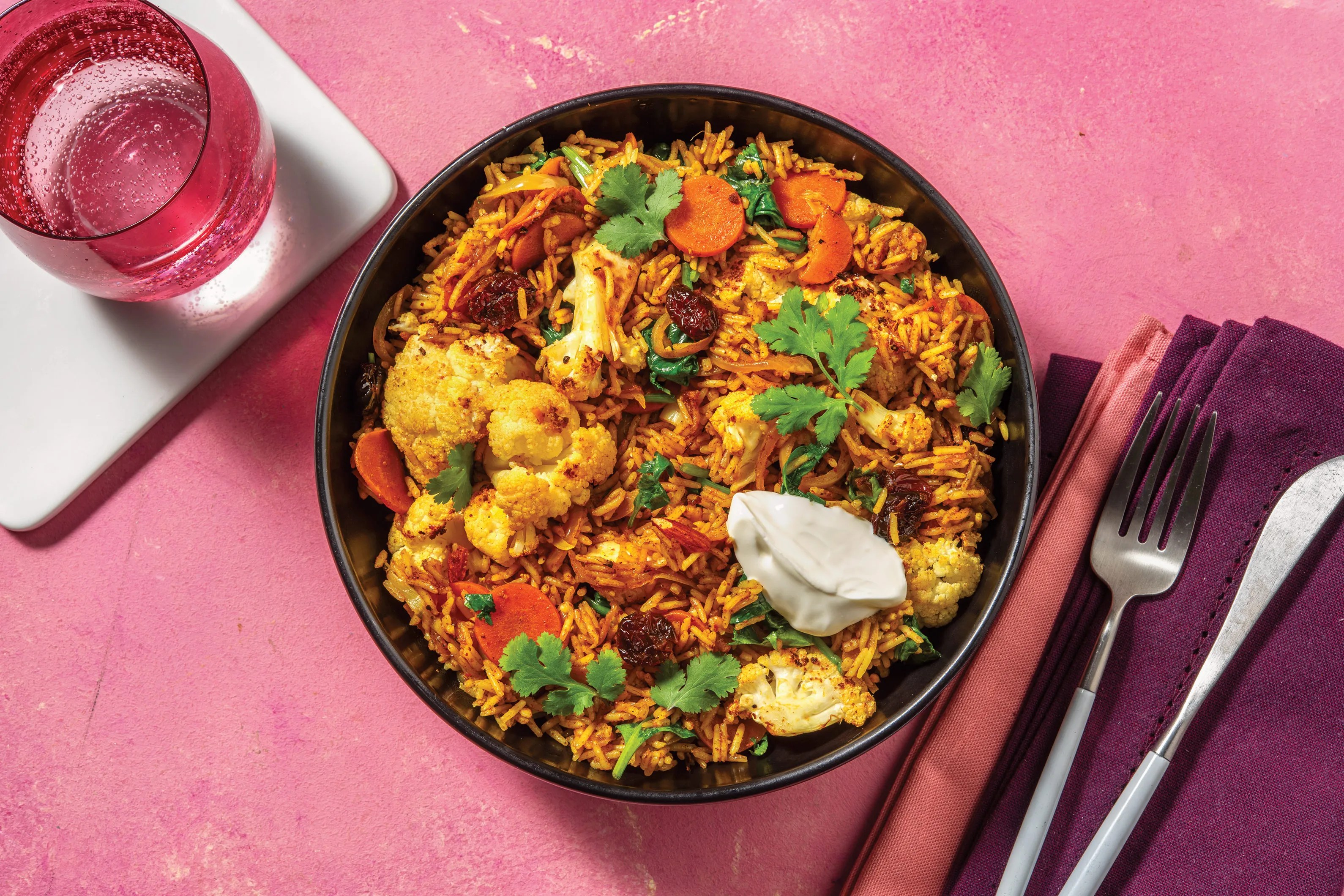 Roast Cauliflower & Chicken Bengali Biryani Recipe HelloFresh