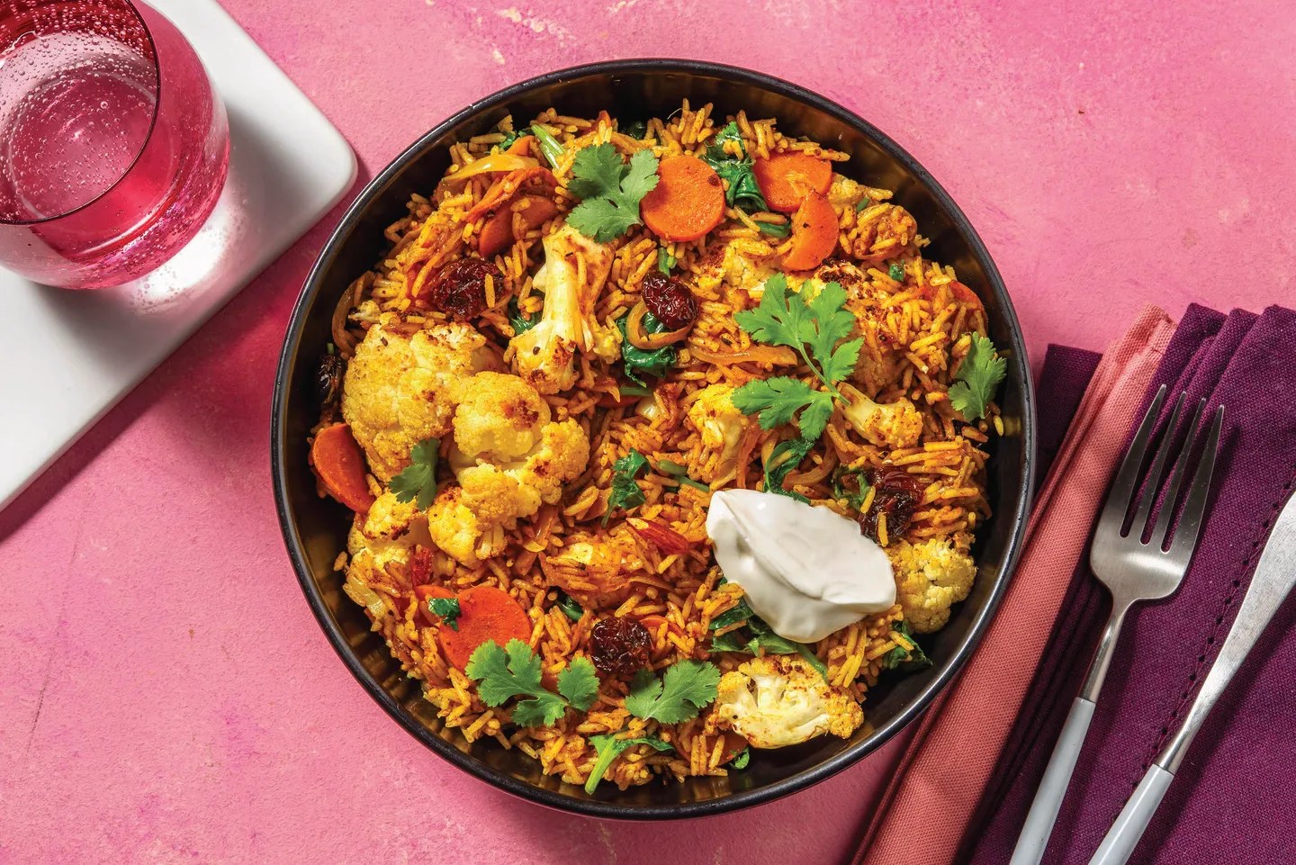 Roasted Cauliflower & Chicken Bengali Biryani Recipe HelloFresh