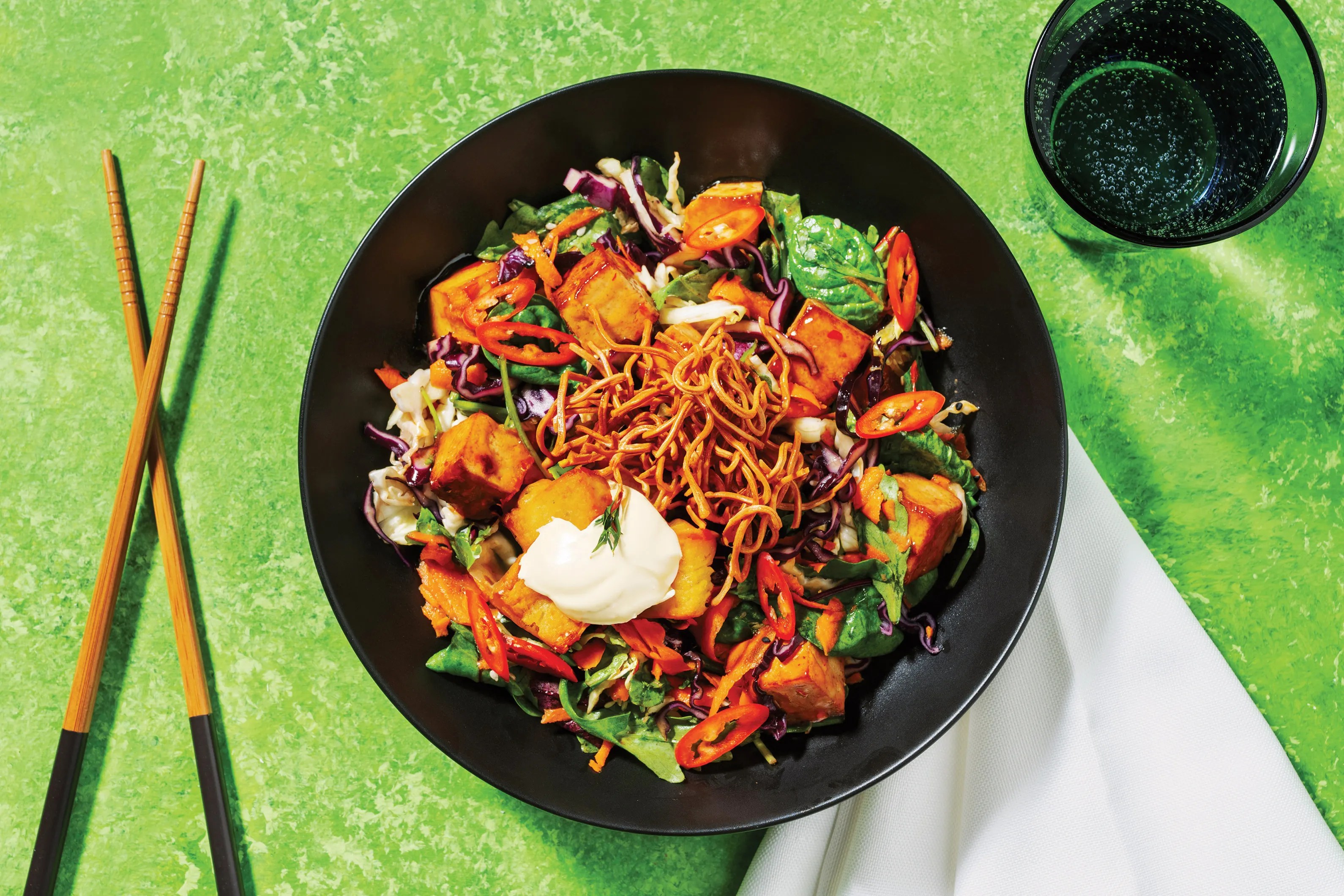 Chicken, Sweet Chilli Tofu & JapaneseStyle Salad Recipe HelloFresh
