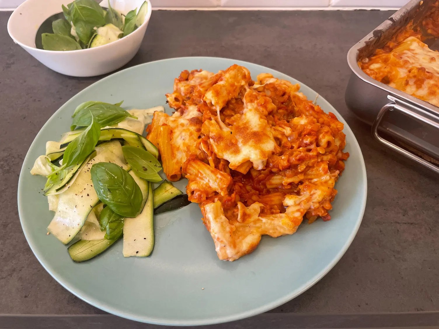 Red lentil pasta bake HelloFresh