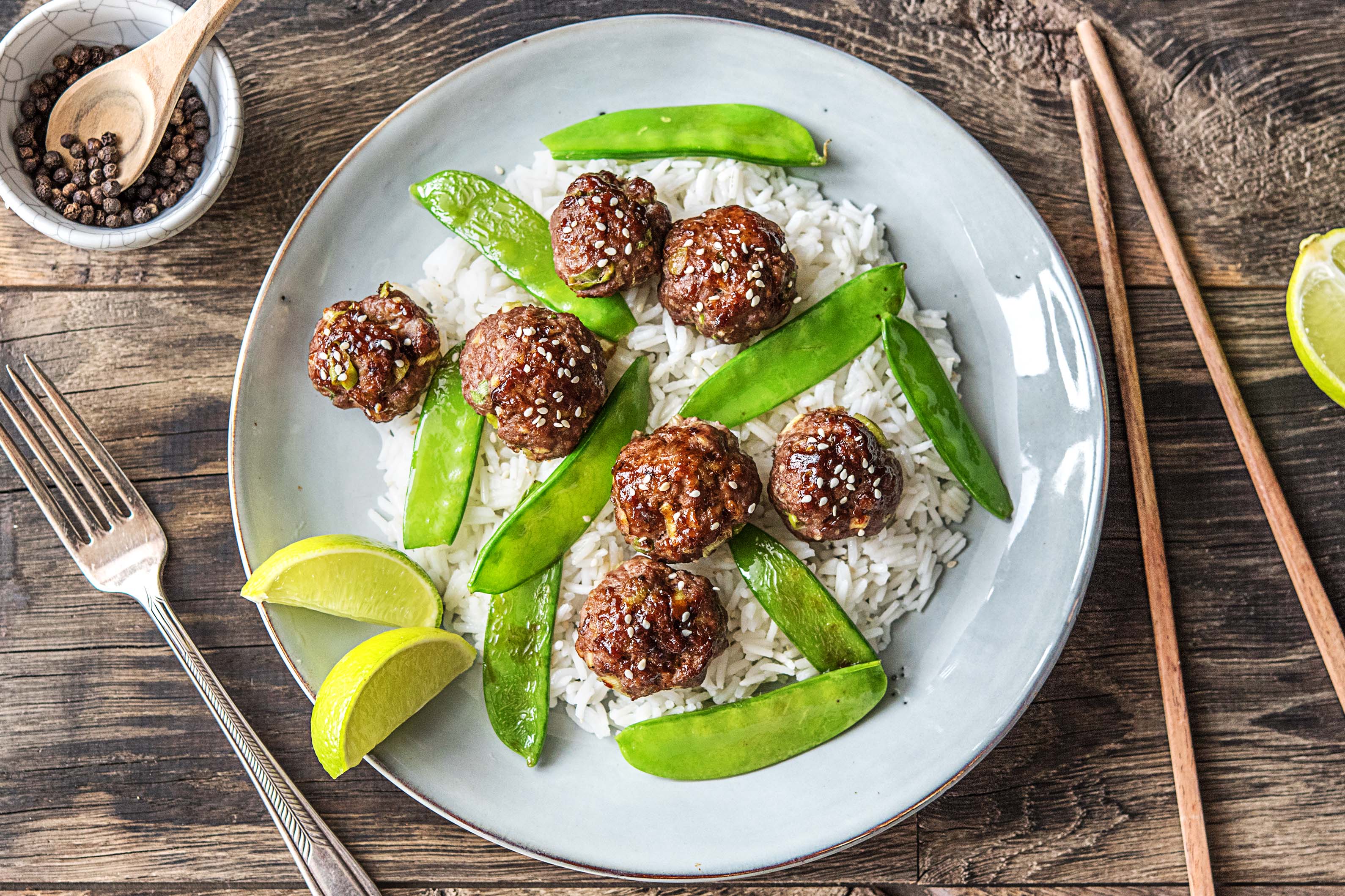 HoisinGlazed Meatballs Recipe HelloFresh