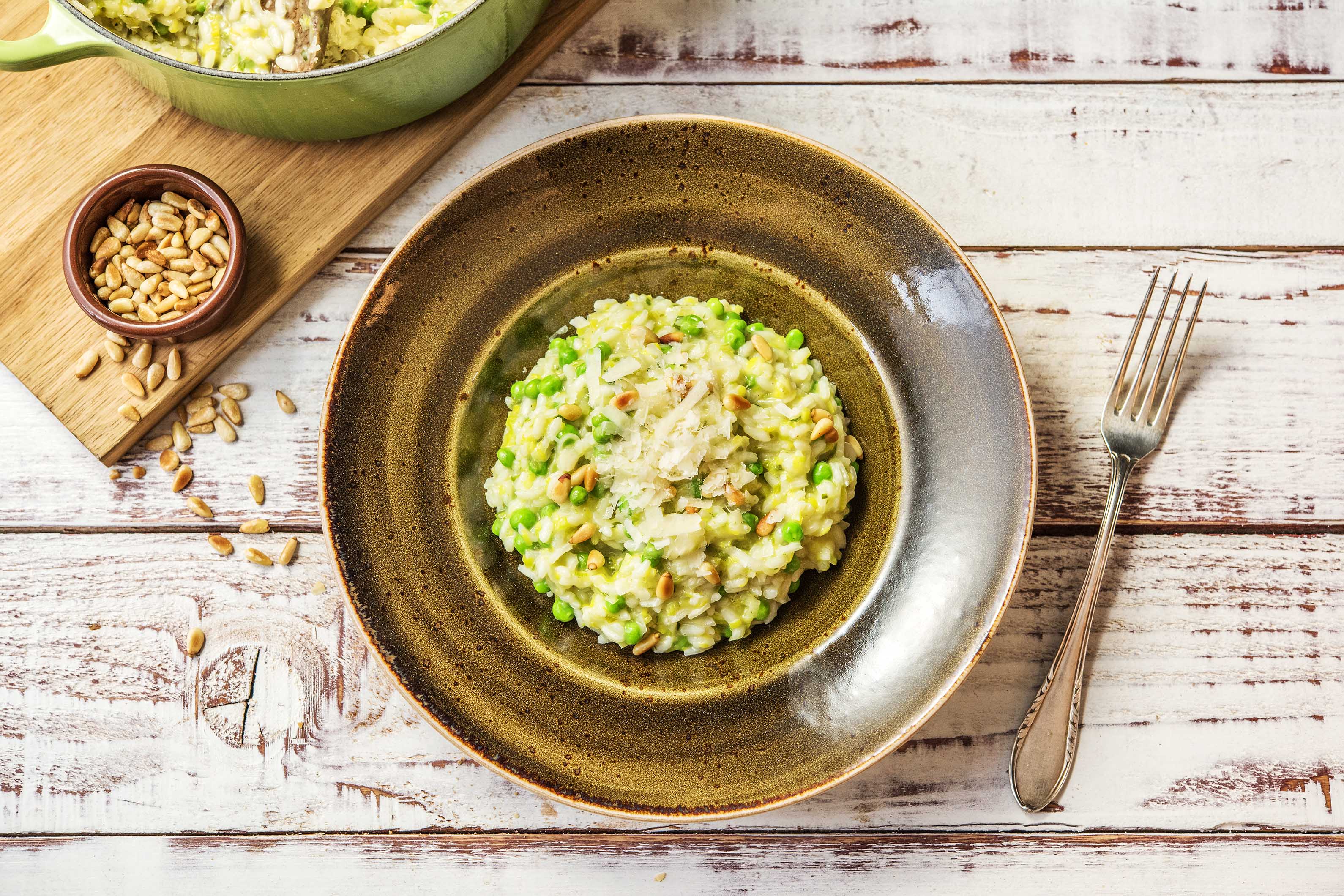 Leek and Pea Risotto Recipe HelloFresh