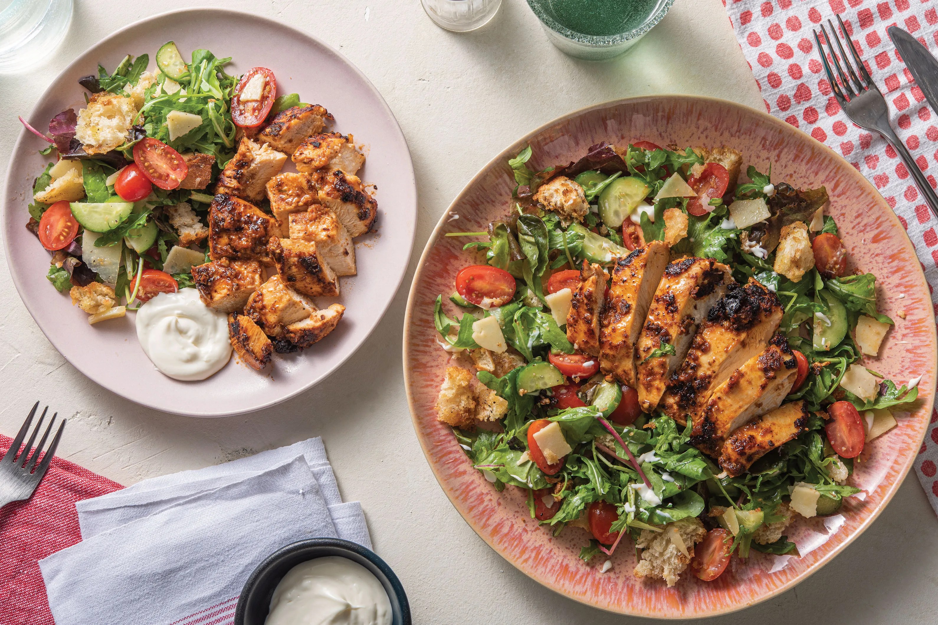 Red Pesto Chicken with Panzanella Recipe HelloFresh