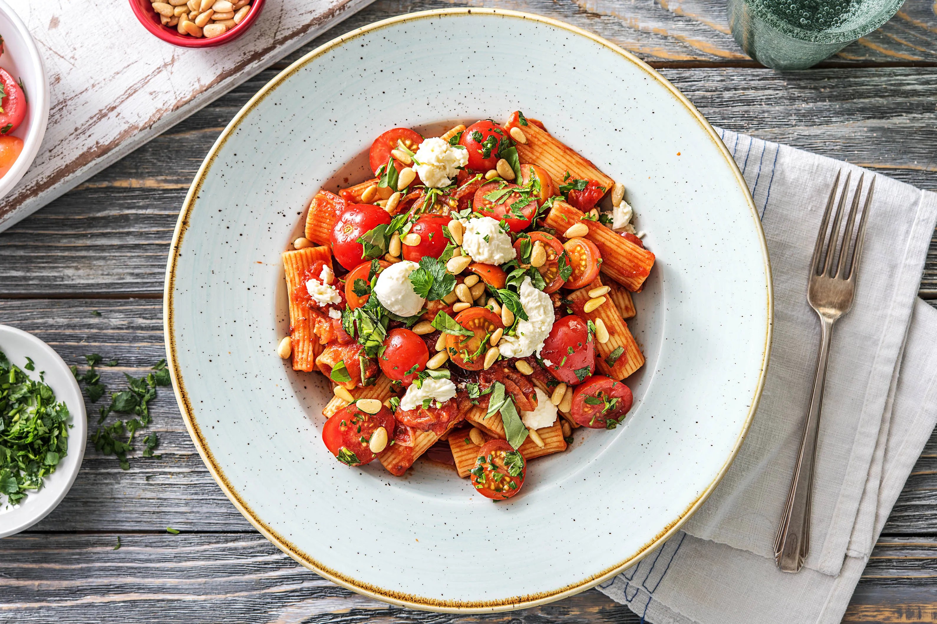 Rigatoni with Mozzarella and Tomato Recipe HelloFresh