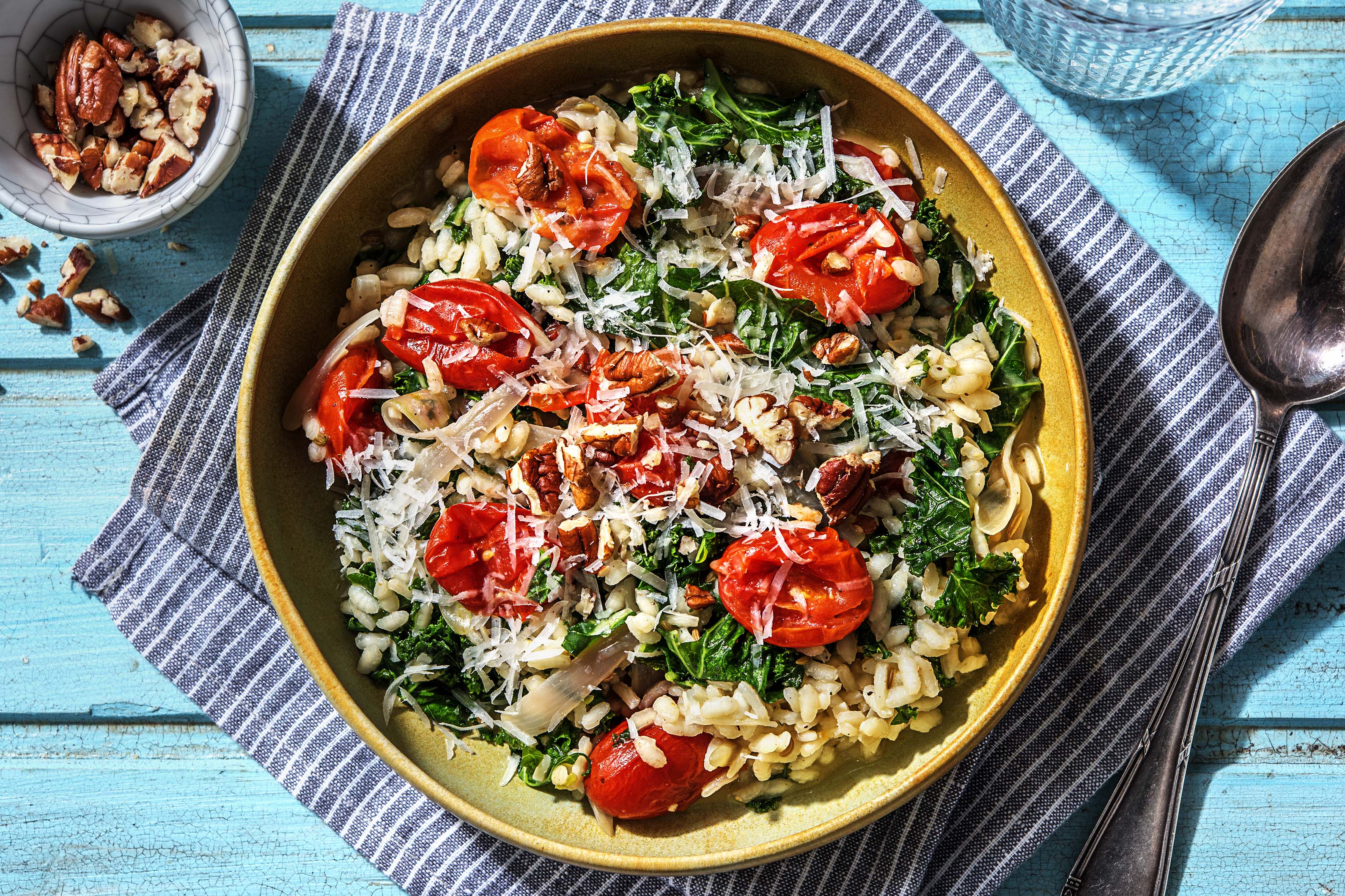 Roasted Tomato and Kale Risotto Recipe HelloFresh