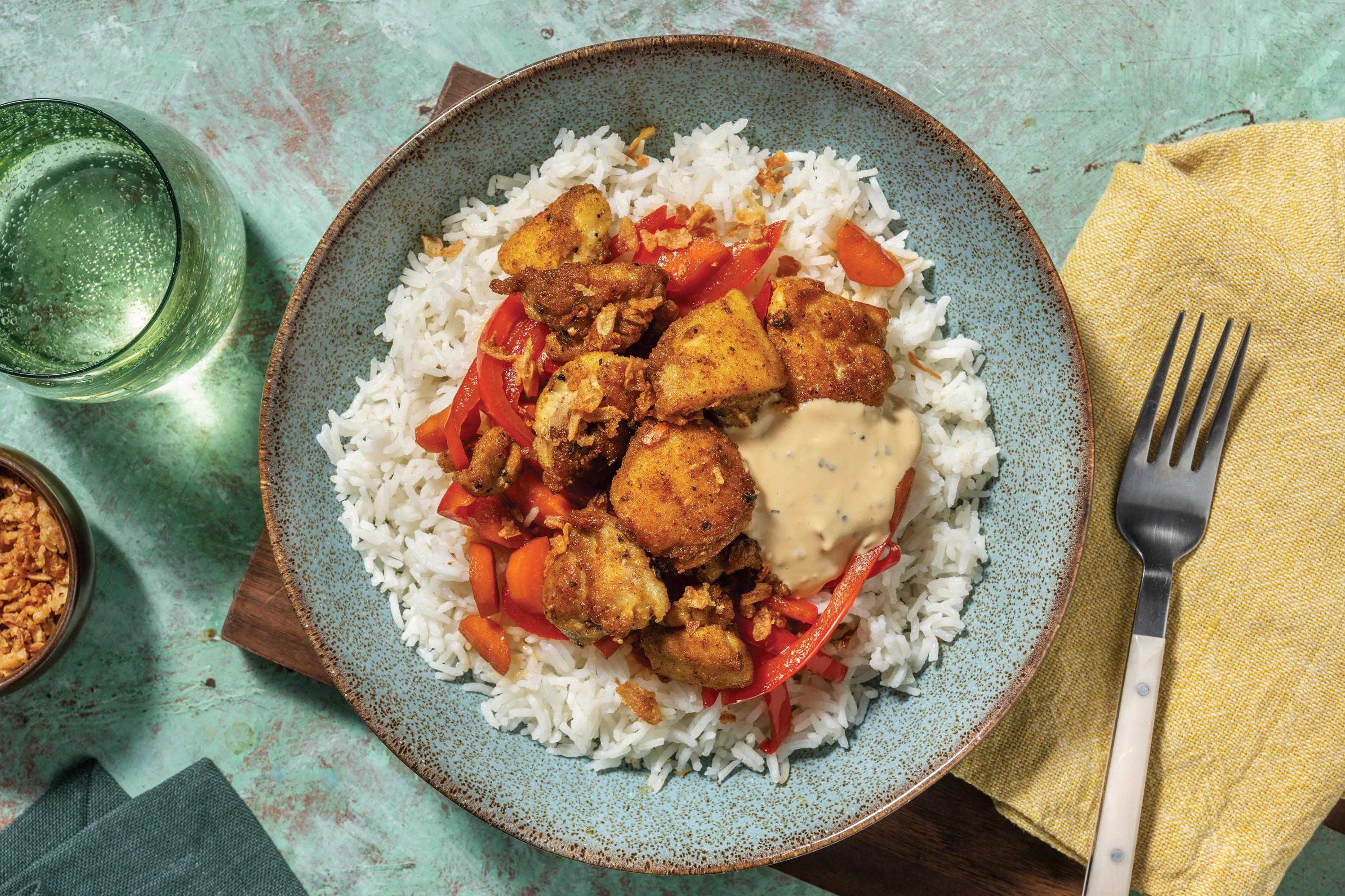 SaltPepper Chicken & Garlic Rice Recipe HelloFresh