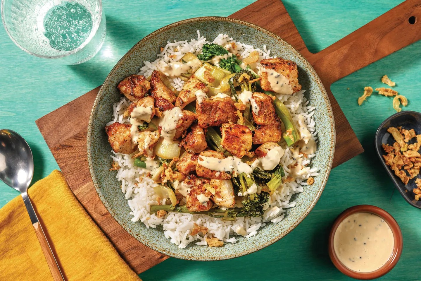 Salt & Pepper Chicken & Garlic Rice Recipe HelloFresh