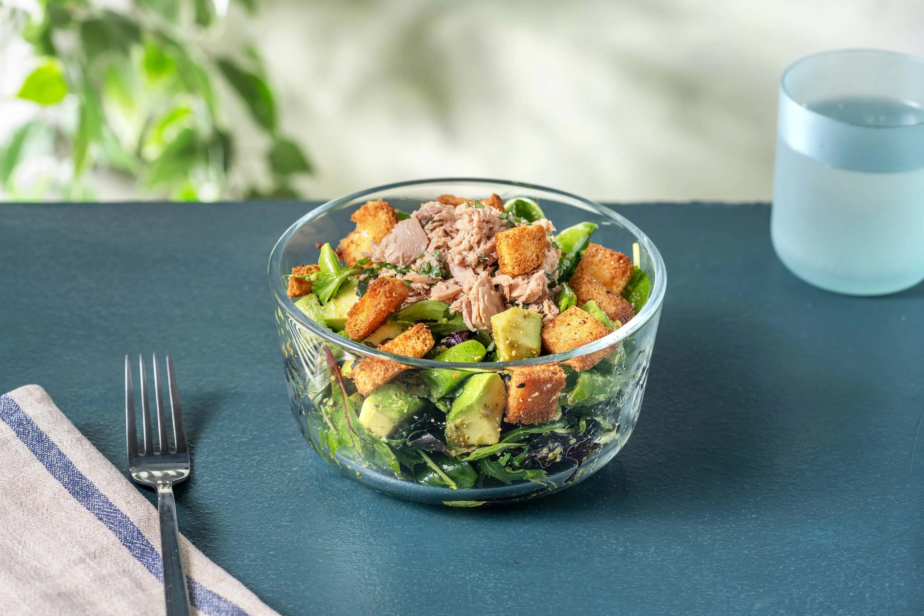 Tuna & Avocado Salad with Sugar Snap Peas and French Dressing Recipe
