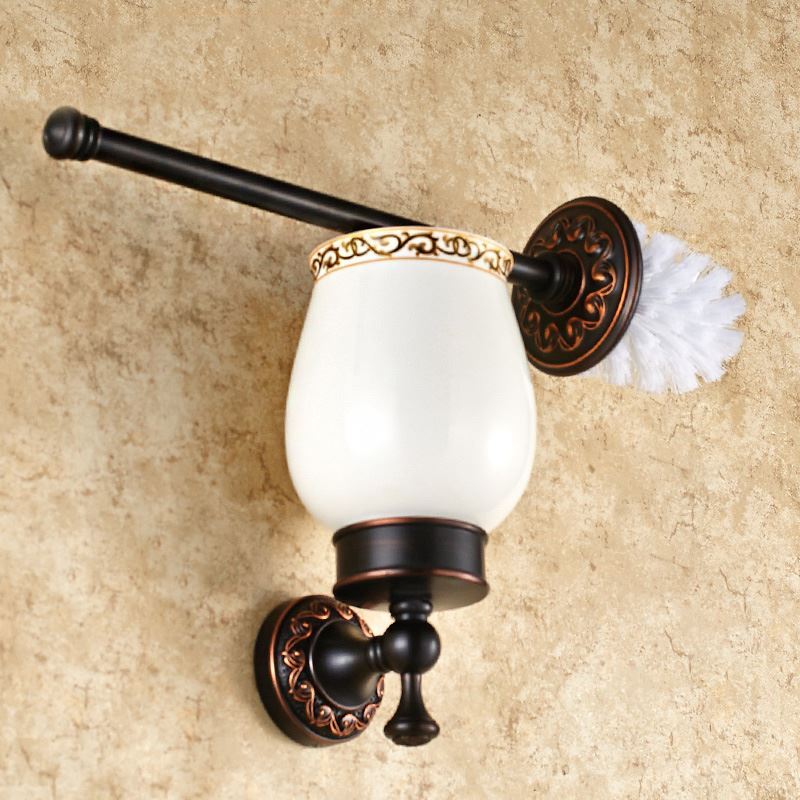 Antique Copper Engraving 6piece Bathroom Hardware Accessories Set