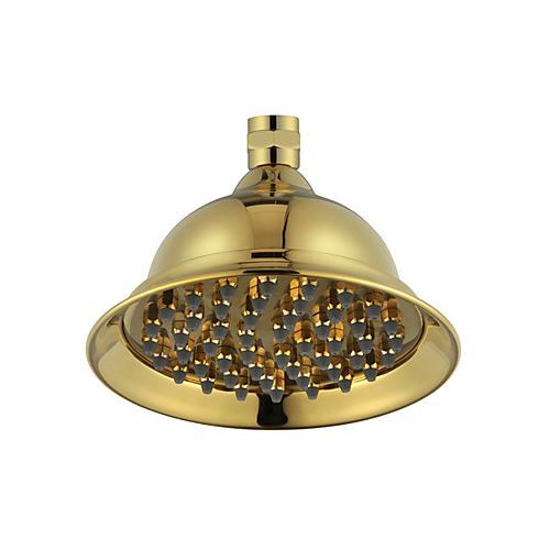 Gold Rainfall Shower Head Contemporary TiPVD Finish Brass Rainfall