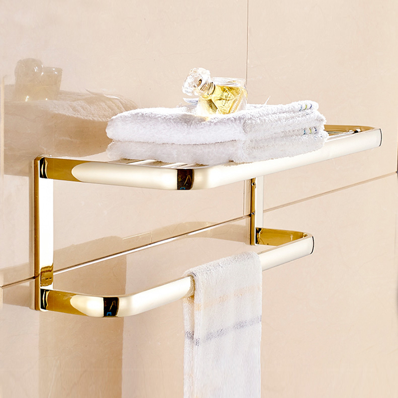 Bathroom Towel Shelf Gold Everything Bathroom