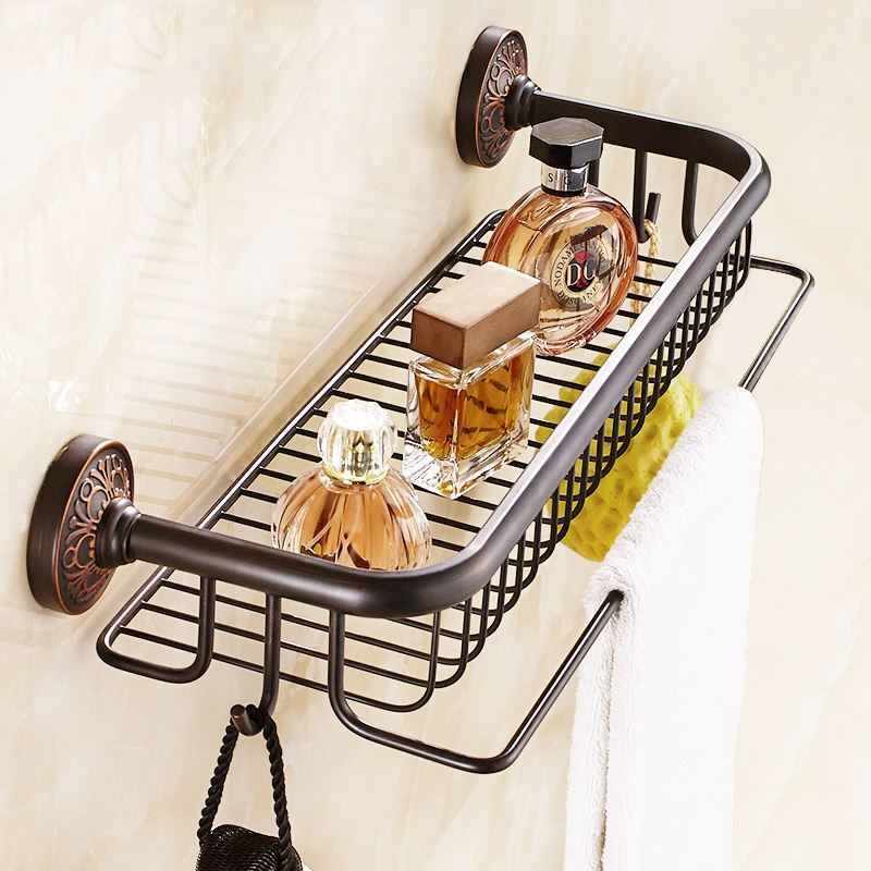 European Retro Style Bathroom Products Bathroom Accessories Copper Art Bath Shelf
