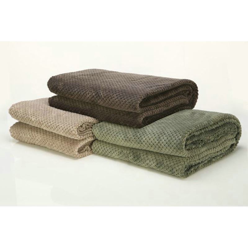 Modern Super Soft Big Waffle Large Army Green Blanket Air Conditioning