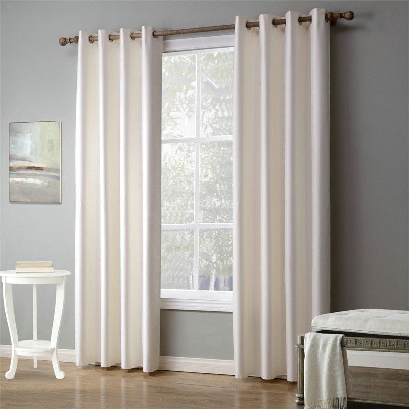 Modern Simple Beige Blackout Curtains Finished Curtains 7 Sizes Available