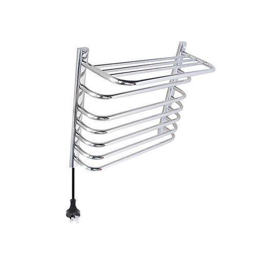 65W Wall Mount Mirror Finish Circular Tube Towel warmer Drying Rack