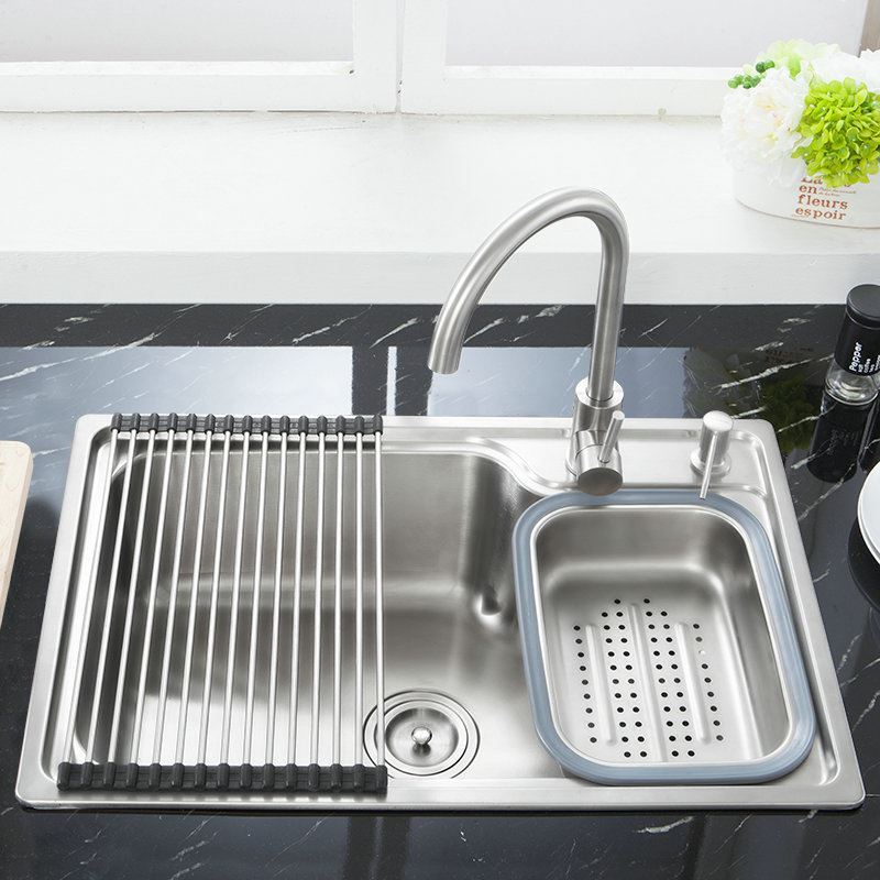 Best Single Stainless Steel Kitchen Sink Drain Basket and Liquid Soap