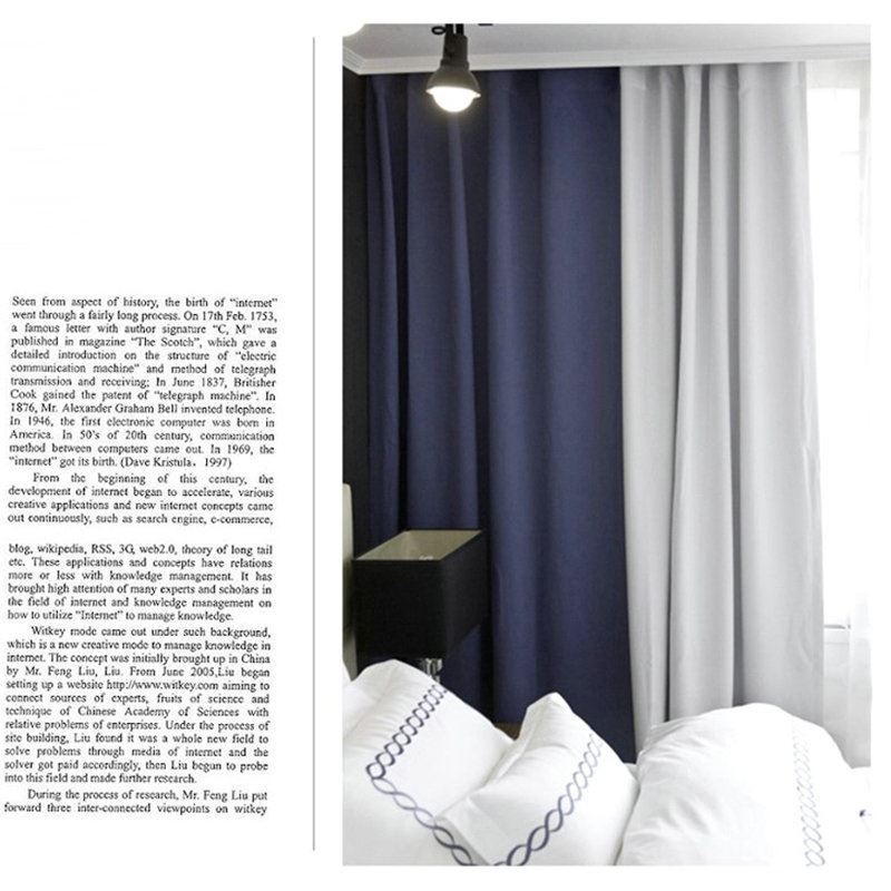 Modern Simple Hotel Blackout Curtains Advanced Customization (One Panel)