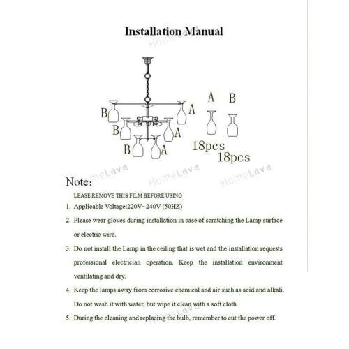 (Clearance Sale) UK Stock Dining Table Lighting Wine Glass Holder Light