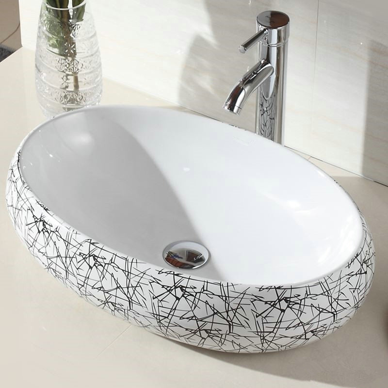 Creative Table Basin Modern Simple Bathroom Sinks Oval Wash Basin