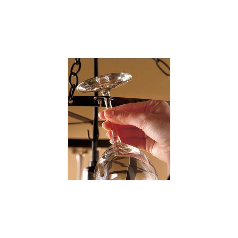 Farmhouse Dining Table Lighting with 6 Lights Wine Glass Holder Light