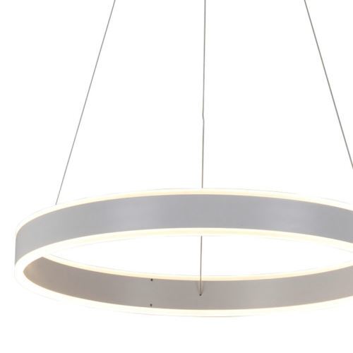 Simple LED Pendant Light White Circle Ceiling Light 60cm
