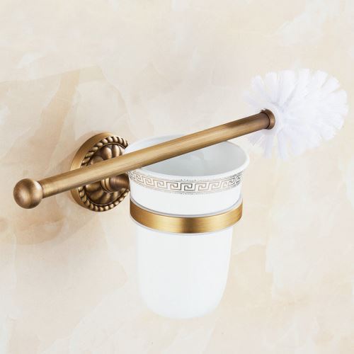 European Antique Copper Toilet Brush Holder
