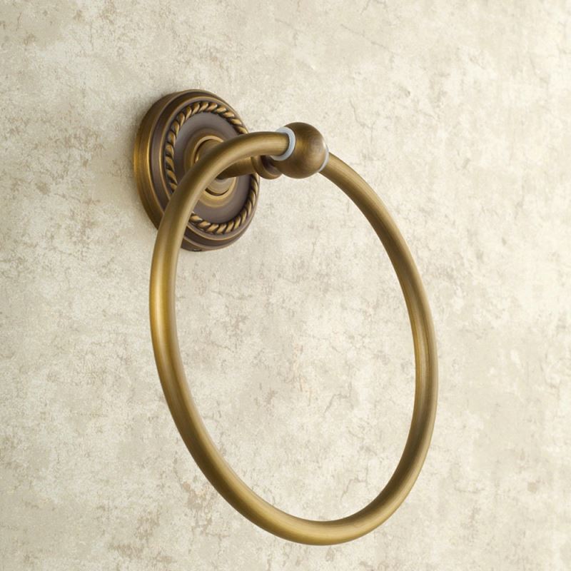 Towel Ring for Bathroom Copper Brushed Finish Retro Bathroom Towel Ring