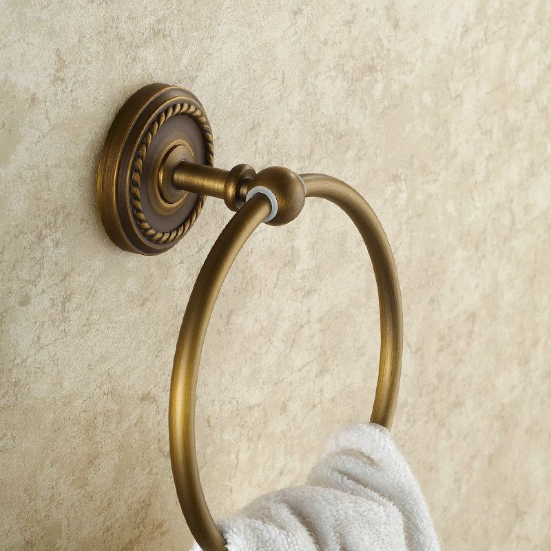 Towel Ring for Bathroom Copper Brushed Finish Retro Bathroom Towel Ring