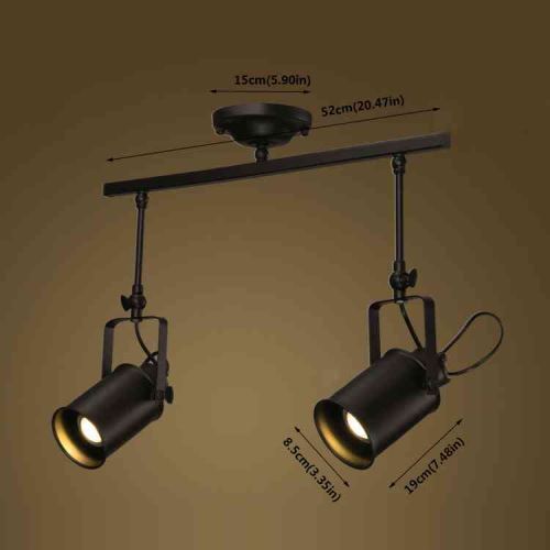 Industrial Spot Light Retro Style Stoving Varnish Long Fixture Spot