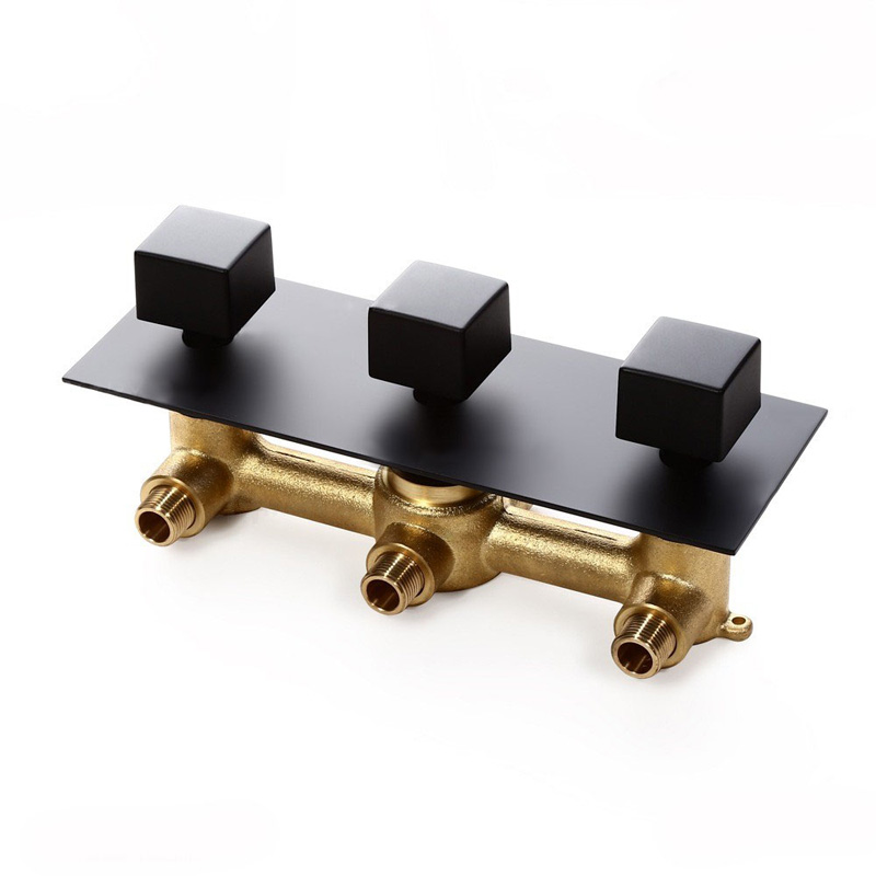 Concealed Black Shower Valve Solid Brass Shower Valve