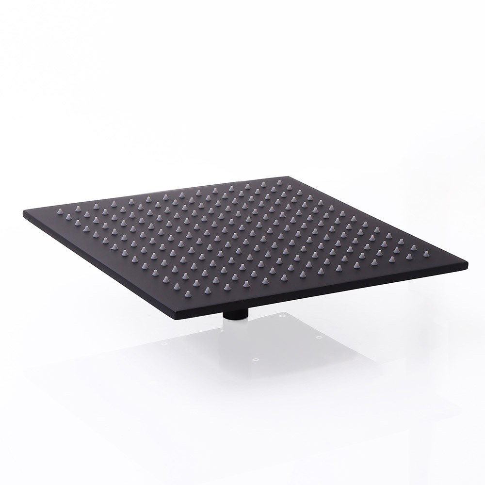 Matte Black Shower Head Square Solid Brass Shower Head