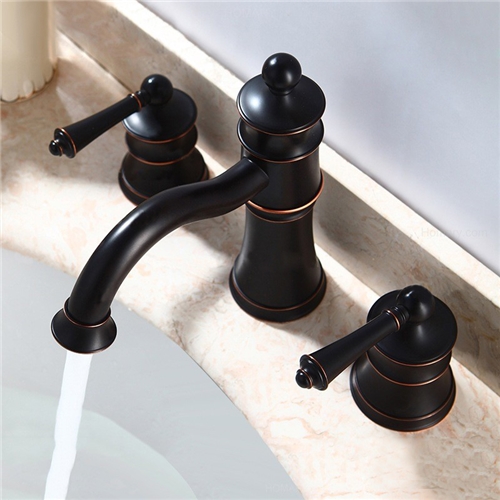 Antique Elegant Bathroom Sink Faucet Victorian Style Widespread Bathroom Sink Tap