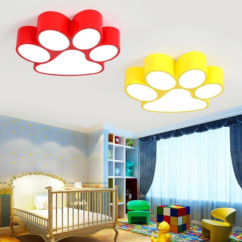 Modern Simple LED Flush Mount Creative Dog Claw Ceiling Light Bedroom