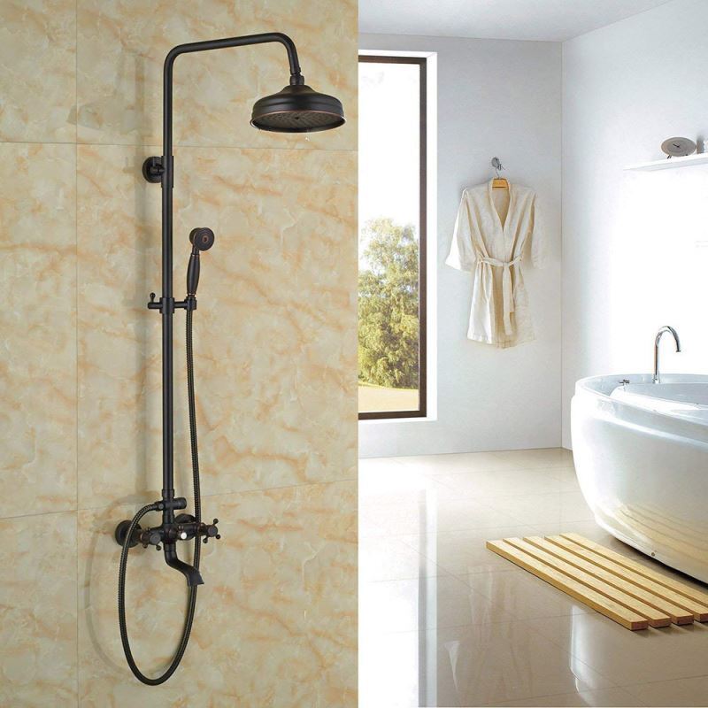 Rainfall Shower Fixture Wall Mount Bathroom Shower Faucet