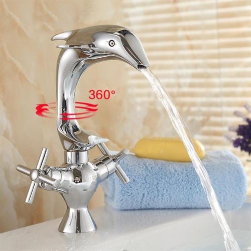 Bathroom Sink Faucets Art Deco / Retro Brass Chrome