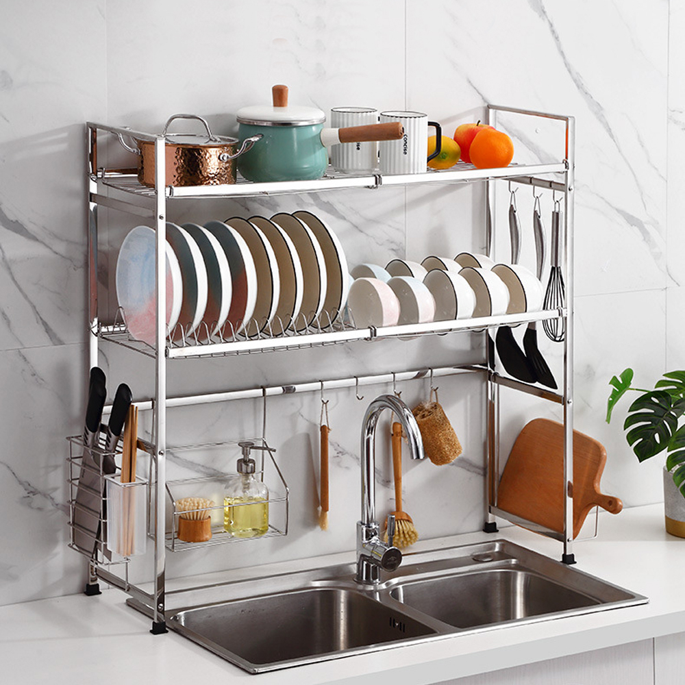 Stainless Steel Kitchen Rack Sink Rack Dishes Drying Rack