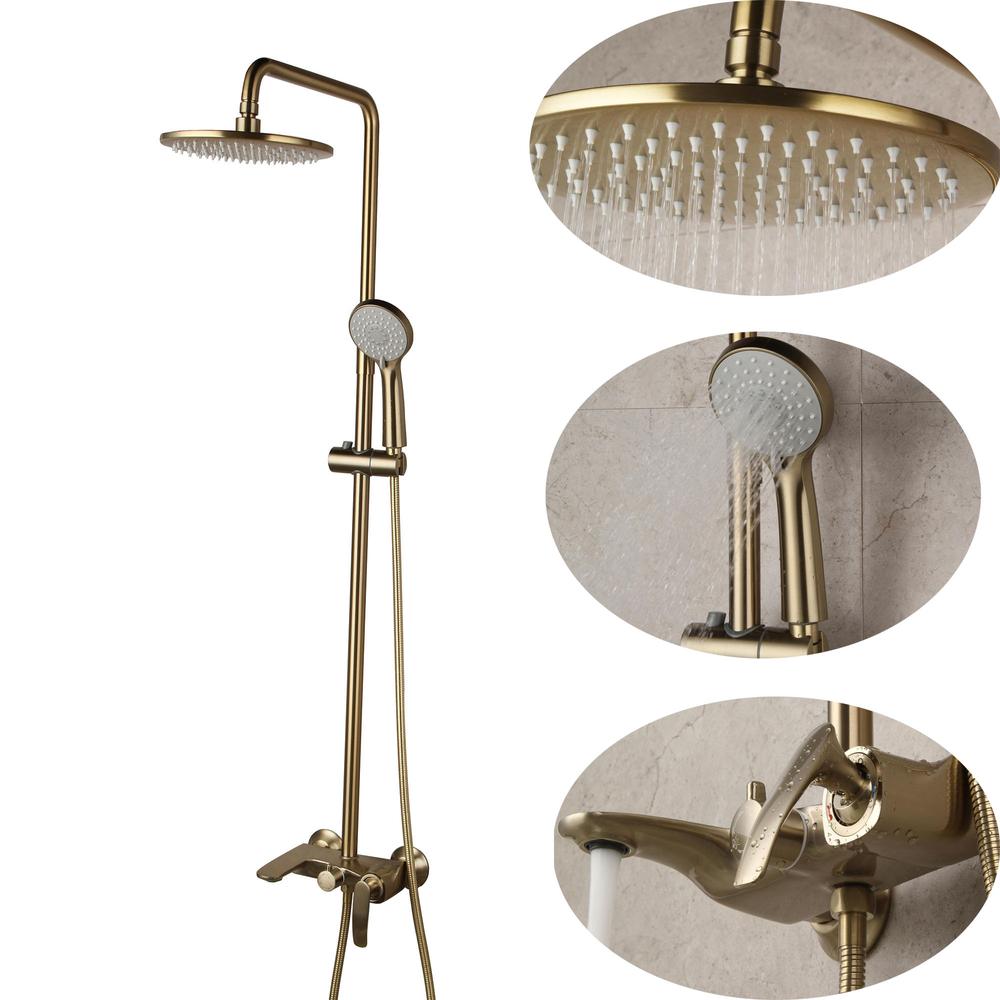 Home Improvement Shower Heads Large Shower Head Shelf Panel Brass