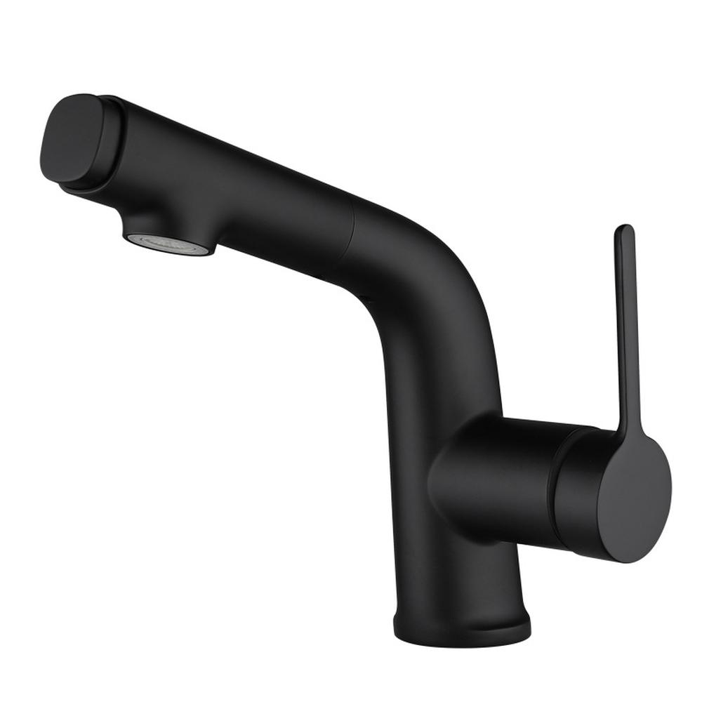 Black PullOut Brass Wash Basin Faucet