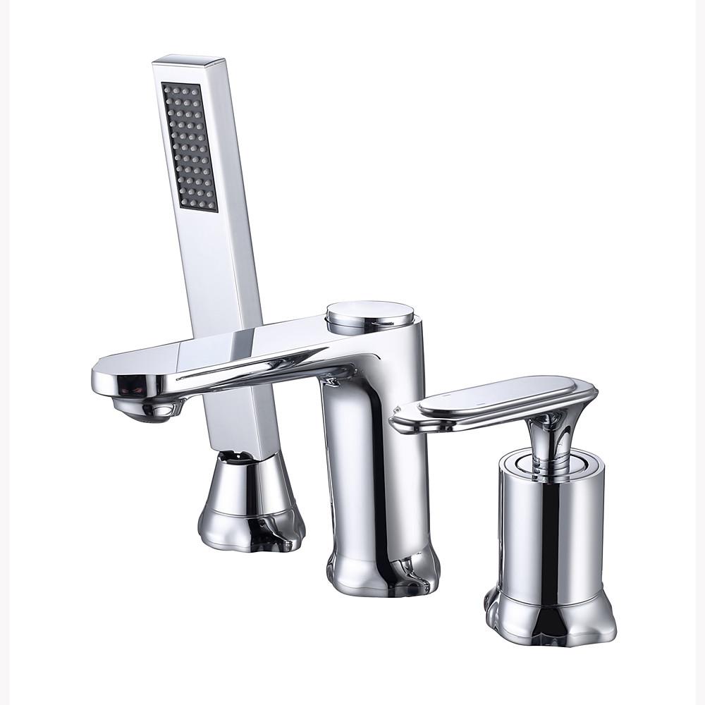 Brass Bathroom Basin Mixer Tap Pullable Hand Shower