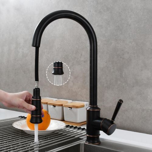 Kitchen Faucet With Pull Down Sprayer Oil Rubbed Bronze Kitchen Sink