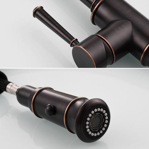 Kitchen Faucet With Pull Down Sprayer Oil Rubbed Bronze Kitchen Sink