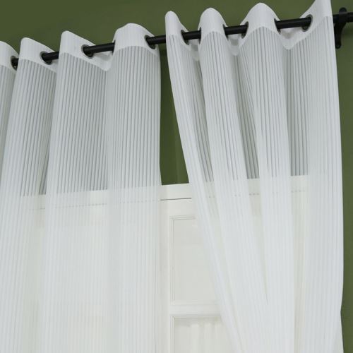 Outdoor Sheer Curtain Rustproof Sheer Drape For Canopy Patio One Panel