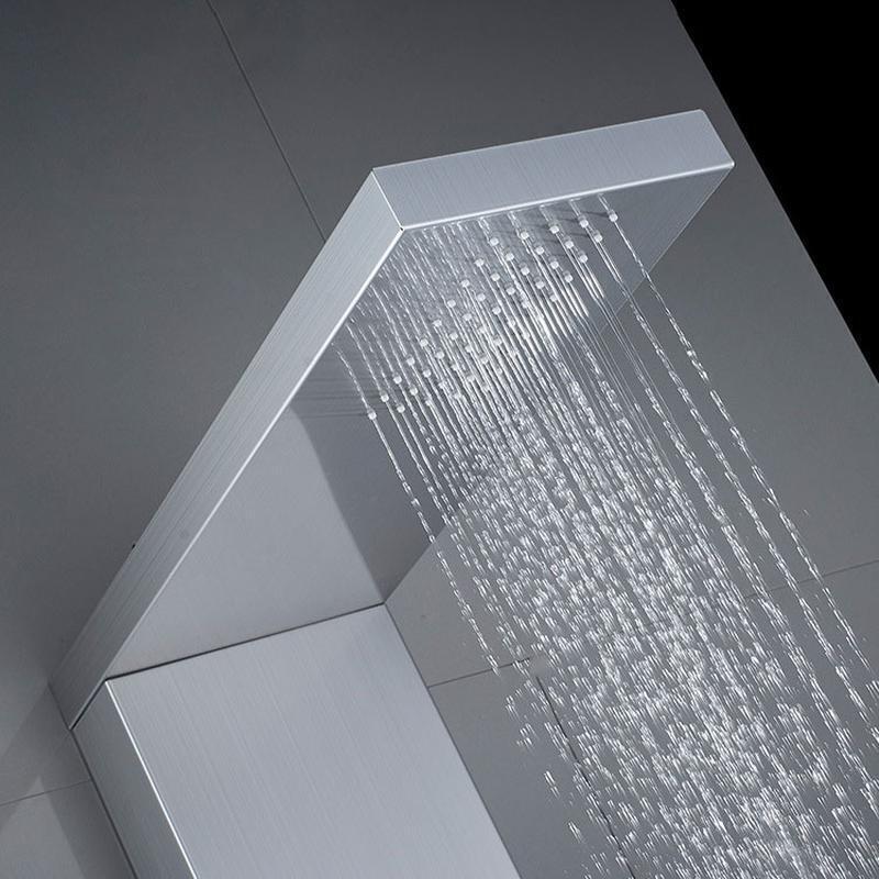 Contemporary Shower Panel Tower System Stainless Steel 3Function
